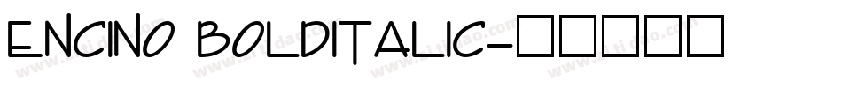 Encino BoldItalic字体转换